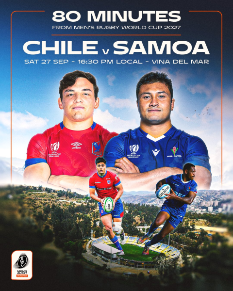 Los Cóndores reciben hoy a Samoa en Viña del Mar por el pase al Mundial de Rugby 2027