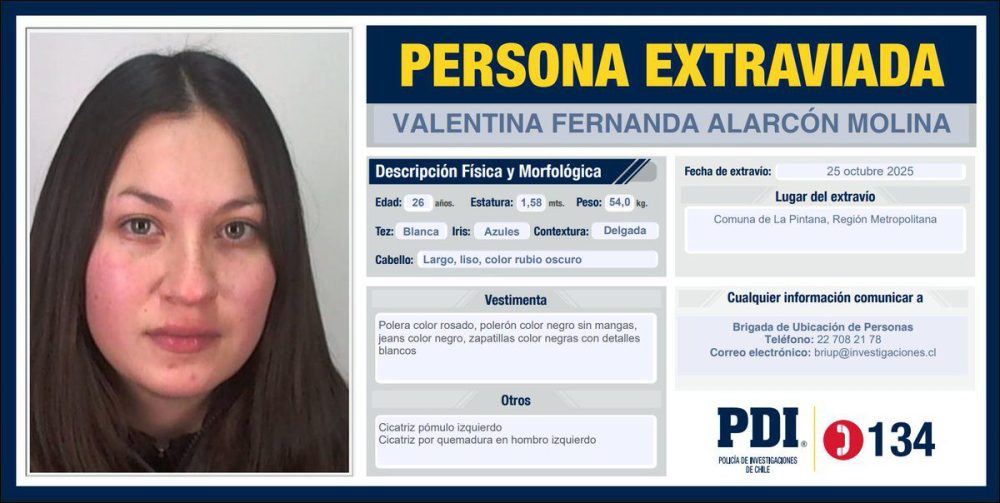 Joven desapareció tras acudir a evento deportivo en homenaje a hincha fallecido en La Pintana