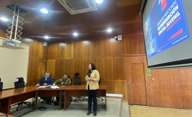 Servicio de Reinserción Social Juvenil y Municipalidad de Talca abordan reincidencia delictiva en adolescentes