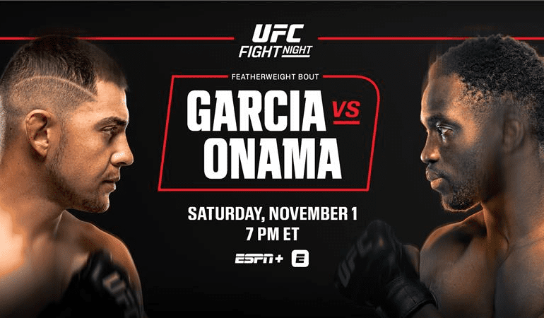UFC Fight Night: Garcia vs Onama – 1 de noviembre de 2025