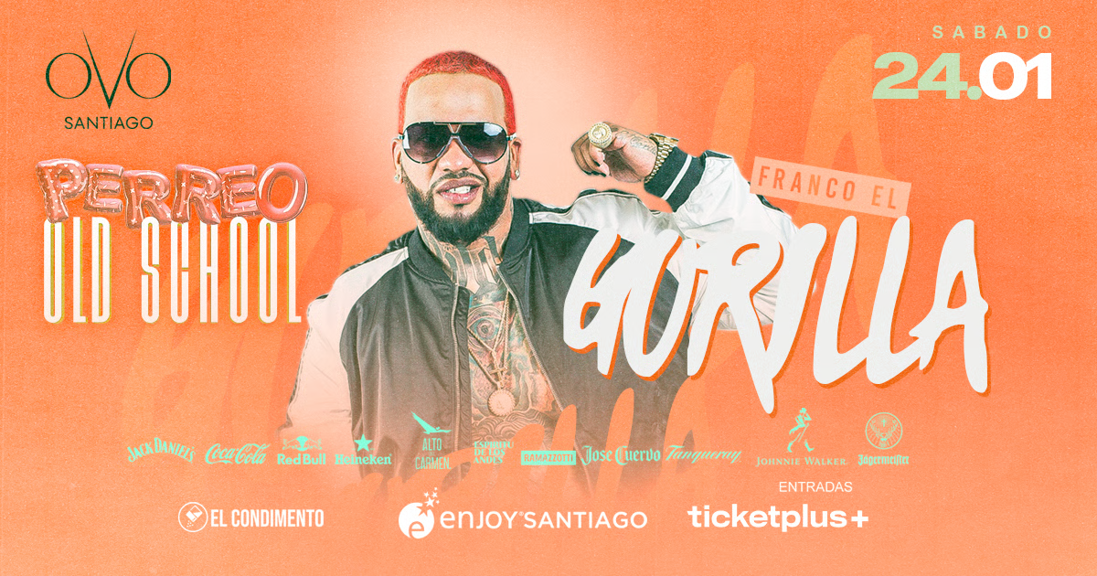 OVO Santiago anuncia fiesta con Franco el Gorila este 24 de enero