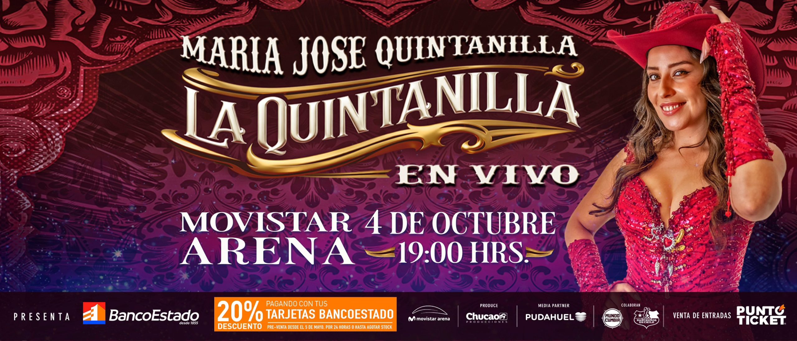 María José Quintanilla anuncia su primer Movistar Arena: «Estoy emocionada»